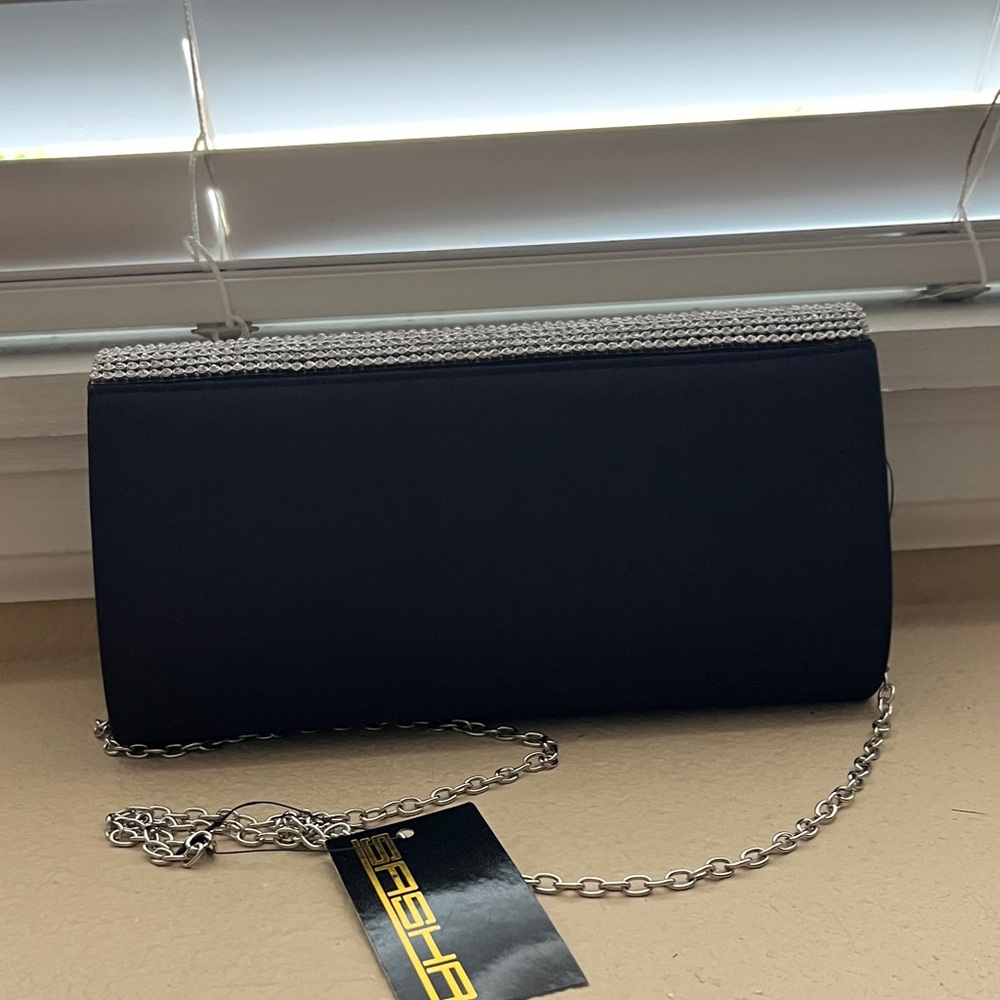 Sasha Black and Silver Clutch - Picture 4 of 4